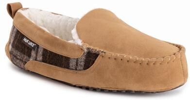 MUK LUKS Emmett Moccasin Slipper - Mens 12 Tan Slipper Medium