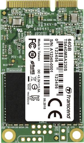 Transcend MSA230S 64 GB Interne mSATA SSD mSATA Retail TS64GMSA230S