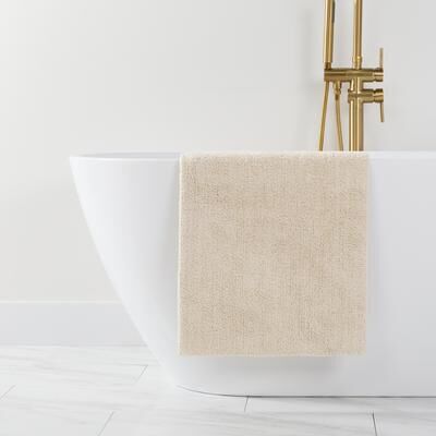 Becky Cameron 100% Cotton Reversible Solid Bath Mat