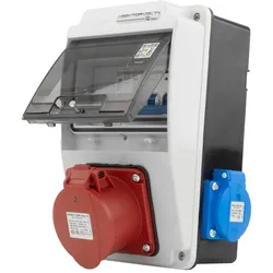 Wandverteiler XS-S 16A 2x230V IP44 Stromverteiler Komplett Verdrahtet Doktorvolt DV-5107-D