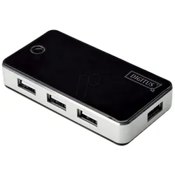 DIGITUS DA-70222 - DIGITUS USB 2.0, 7-Port, schwarz / alu, inkl. NT