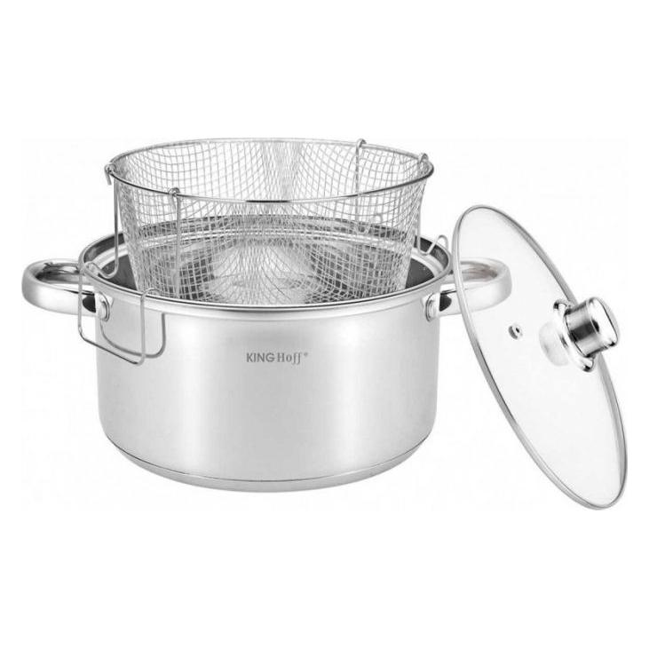 Kinghoff Topf mit Frittierkorb (Edelstahl, 22 x 13.50 cm) (KH-1630)