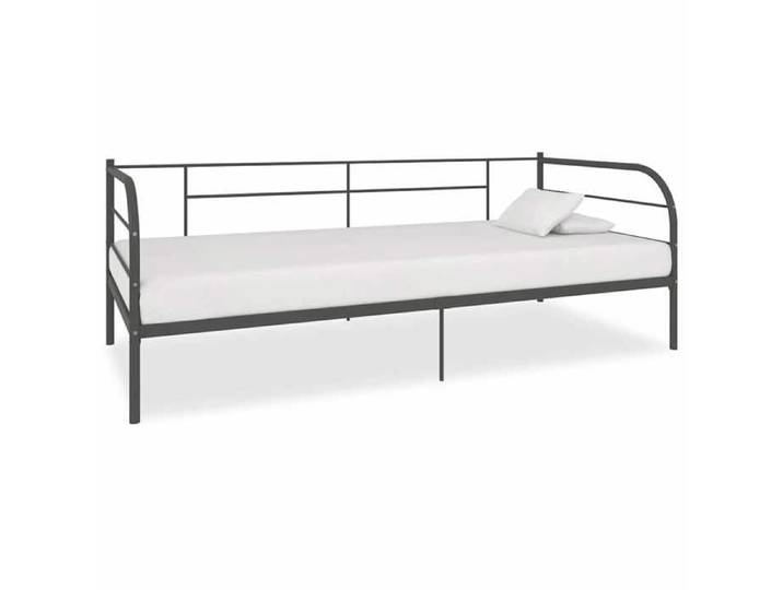 Moderne Cadre de lit de repos - sans matelas - gris - métal - 90x200 cm - Lit couchage @FR 8219