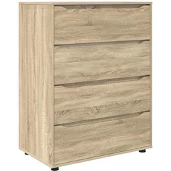 Helloshop26 - Aufbewahrungsschrank 2er-Set praktisch und funktional 80 x 48 x 105 cm Holzwerkstoff Sonoma Eiche