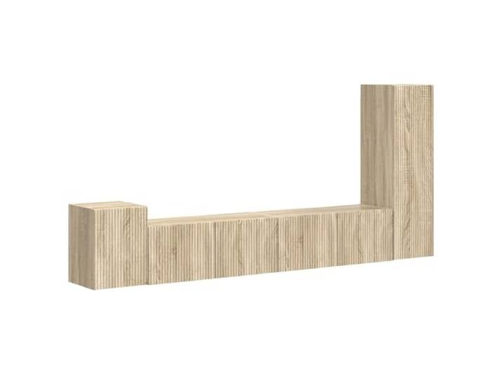 Roanoer TV-Schrank Set 3-Teilig Wandmontage Hängebord Sonoma-Eiche Platzsparendes Hängeschrank Set für Wohnzimmer und Schlafzimmer mit viel Stauraum für Elektronik und Dekoration.