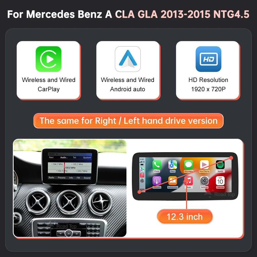 Selius Multimedia Touchscreen met CarPlay en Android Auto Draadloze Interface