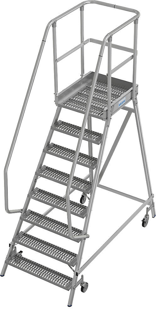 Podestleiter mit R13-Rutschhemmung, mit einseitigem Aufstieg, 8 Stufen inkl. Plattform KRAUSE