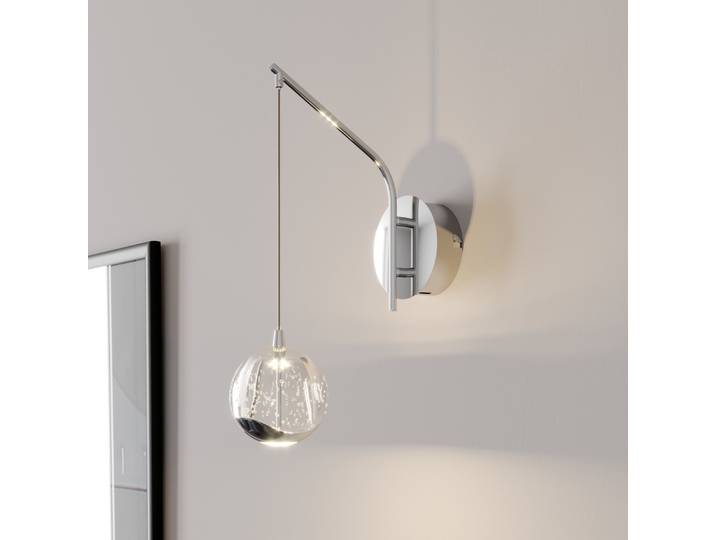Hayley LEDApplique Murale Chrome - Lucande - Salon / séjour - Moderne - Verre - À ampoule unique