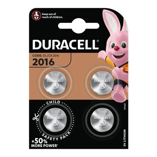 Duracell CR2016 Lithium Knopfcel 3.0V - 4 stuks