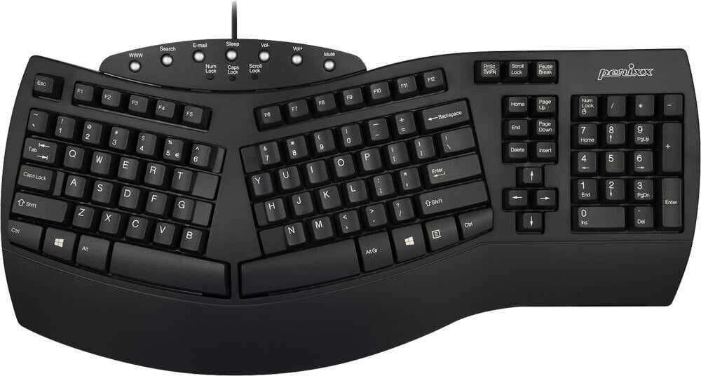 Perixx PERIBOARD-512 B ergonomisch toetsenbord, zwart