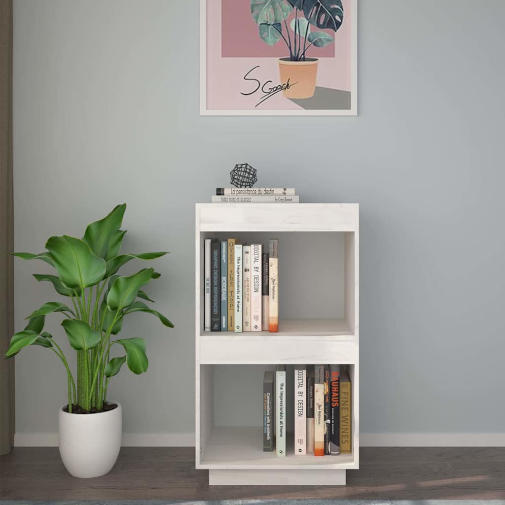 vidaXL Bibliothèque Blanc 40x35x71 cm Bois de pin massif