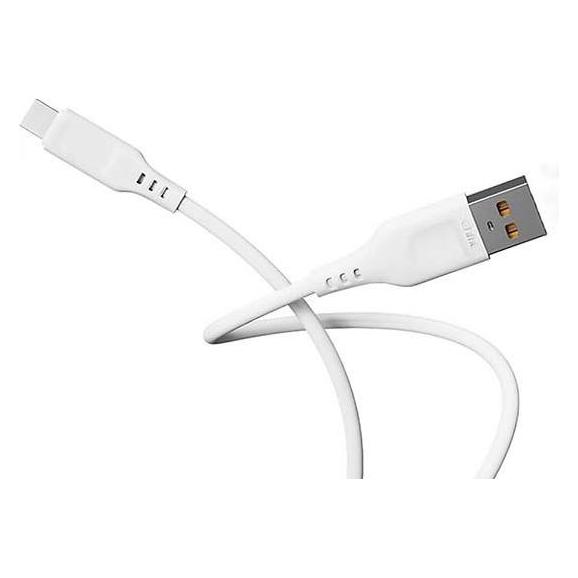 Denmen D01T USB-Kabel USB - USB-C 2 4A 1M Weiss (1 m) (D01T WHITE)