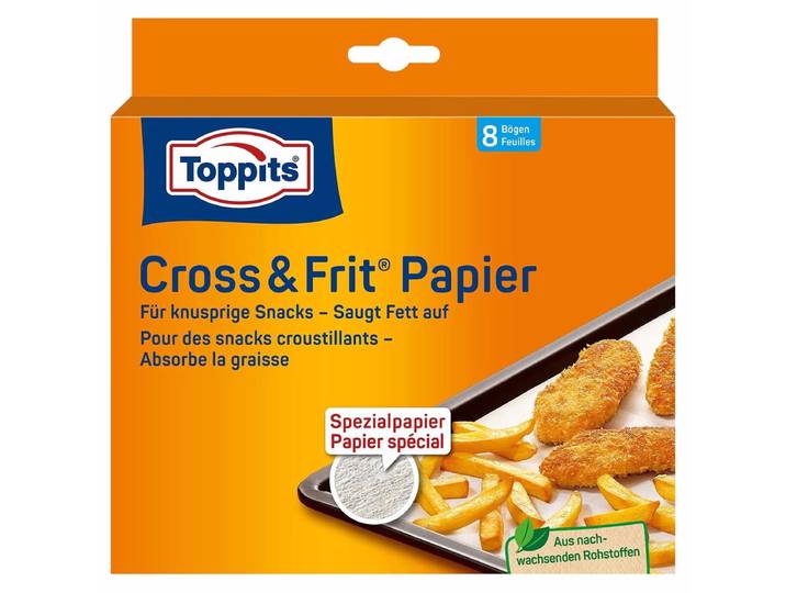 Toppits Cross&Frit Papier – Backofen Zubehör/Kochherd Zubehör/Steamer Zubehör