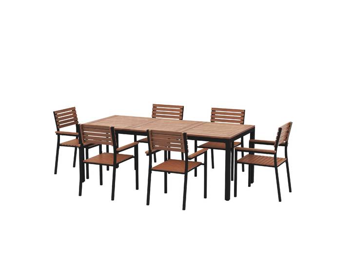 Gartenmöbel Set Holz MARCIA 7-teilig