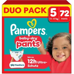 Pampers Baby Dry Pants Gr.5 Junior 11-17kg DuoPack, 72 Stk. Windeln (Gr. 5, 72 Stk.)