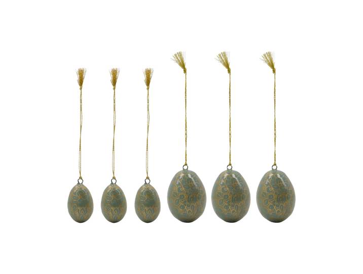 House Doctor Œufs de Pâques Bloom 6 pièces Bleu clair