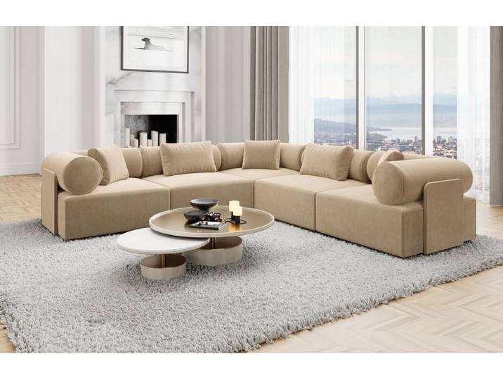 Ecksofa Laguardia L-Form aus Stoff
