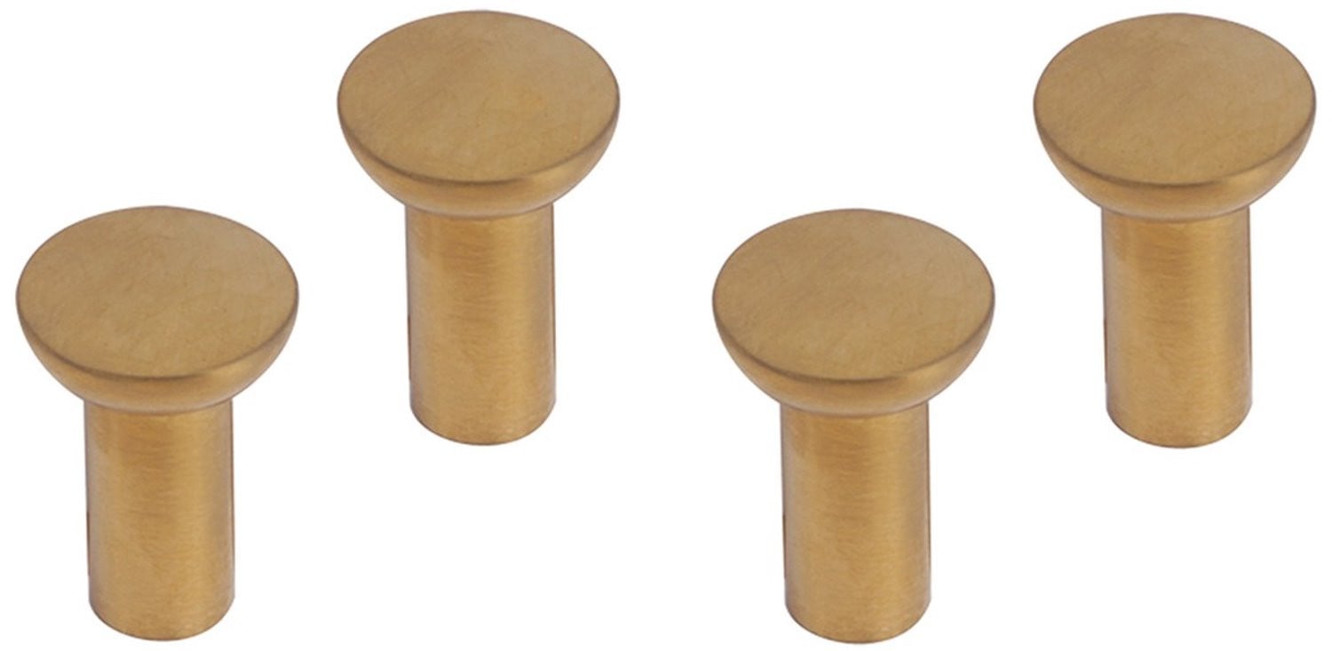 Differnz Meubelknop - Ronde Knop met Buisvormige Basis - Goud - Set van 4 stuks - Diameter: 20 mm
