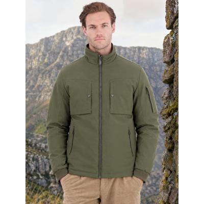 Outdoorjacke LERROS "Sportive Jacke aus flexibler Kunstfaser mit Fütterung", Herren, Gr. 3XL, grün (original olive), 100% Polyester, Jacken Outdoorjacke
