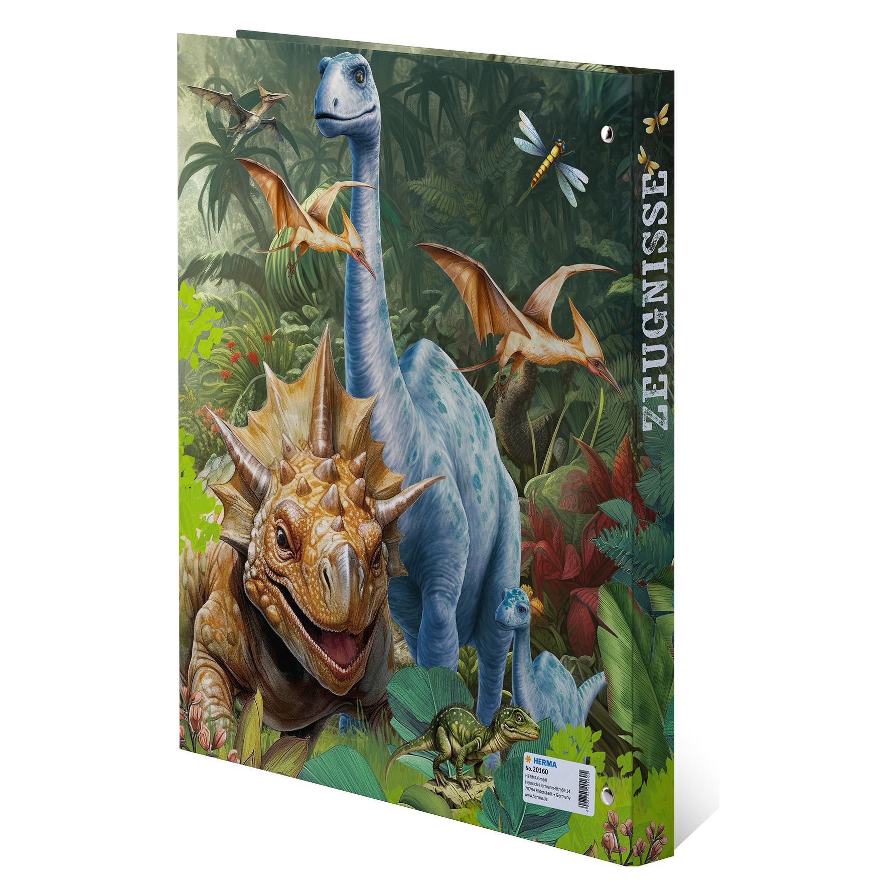 Herma Zeugnis-Ringbuch Karton Dino World (A4, 30 mm, 1 Stk.) (20160)