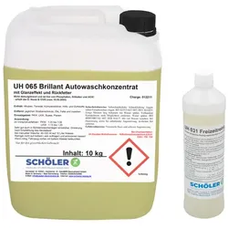 Schöler UH 065 Brillant Autowaschkonzentrat 10 kg als Aktionsangebot mit GRATIS UH031 Freizeitreiniger 1 L