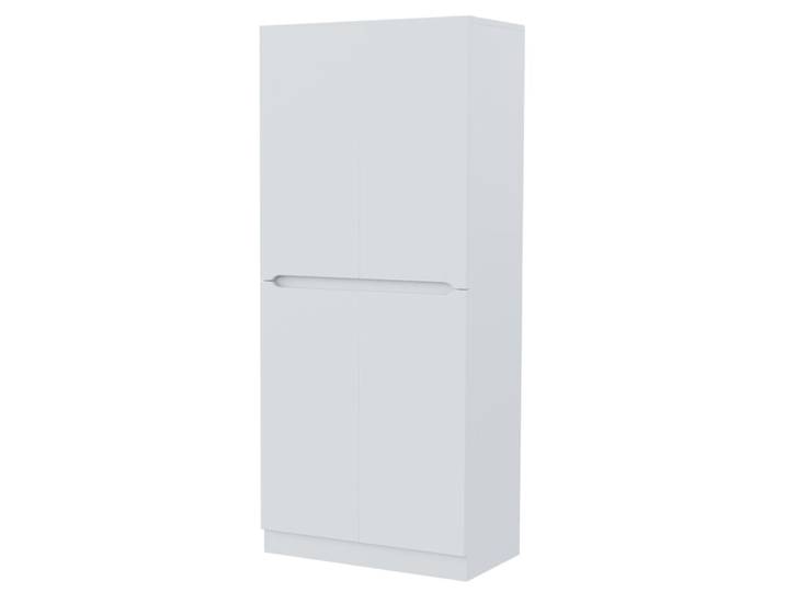 Armoire à 4 portes et compartiments, 70x40x170 cm, blanche
