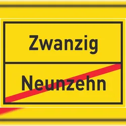 HB-Druck Zwanzig Neunzehn Aufkleber Ortsaufkleber A1 (594x841mm)
