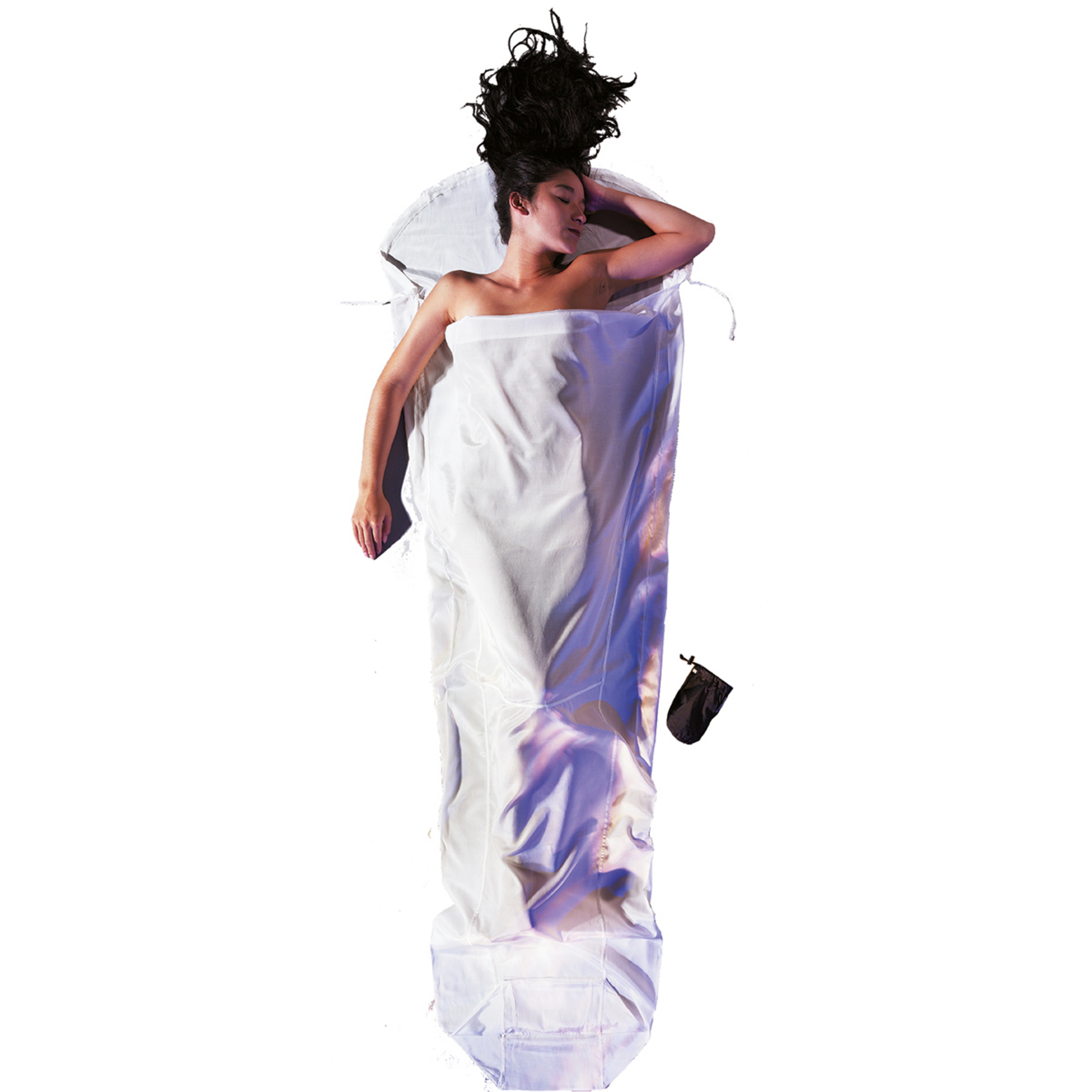 Cocoon Mummy Silk/Egyptian Cotton Schlafsack Hüttenschlafsäcke & Inlets weiss Größe MAX. 230CM Trekking Hautfreundlich