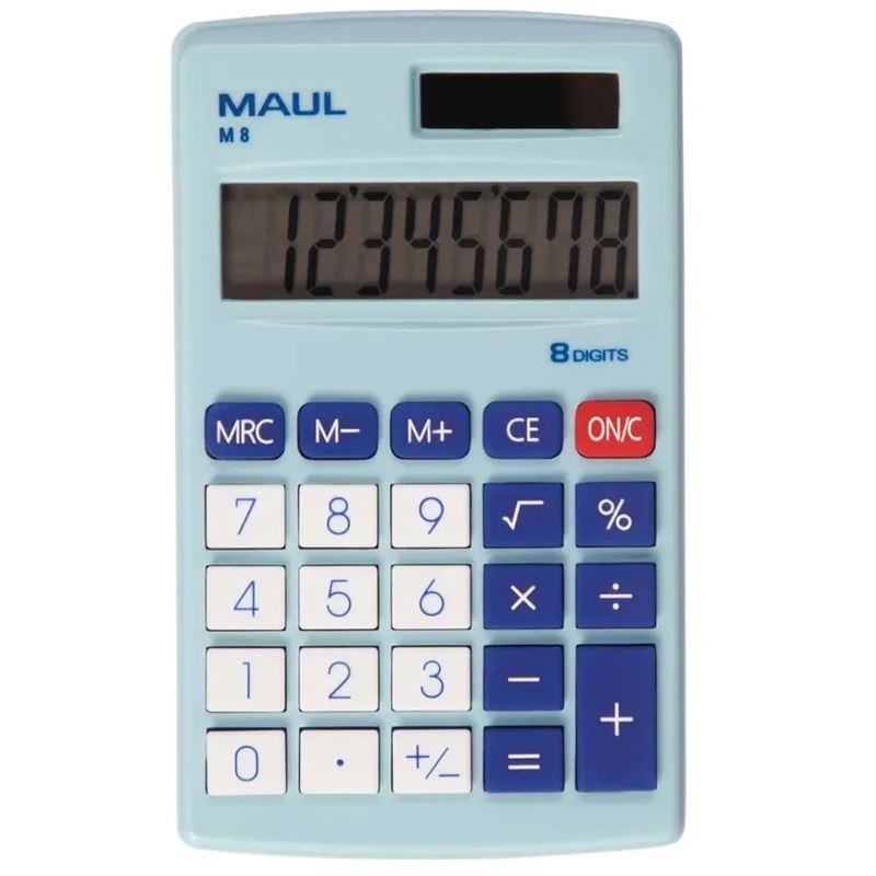 MAUL M 8 Taschenrechner hellblau