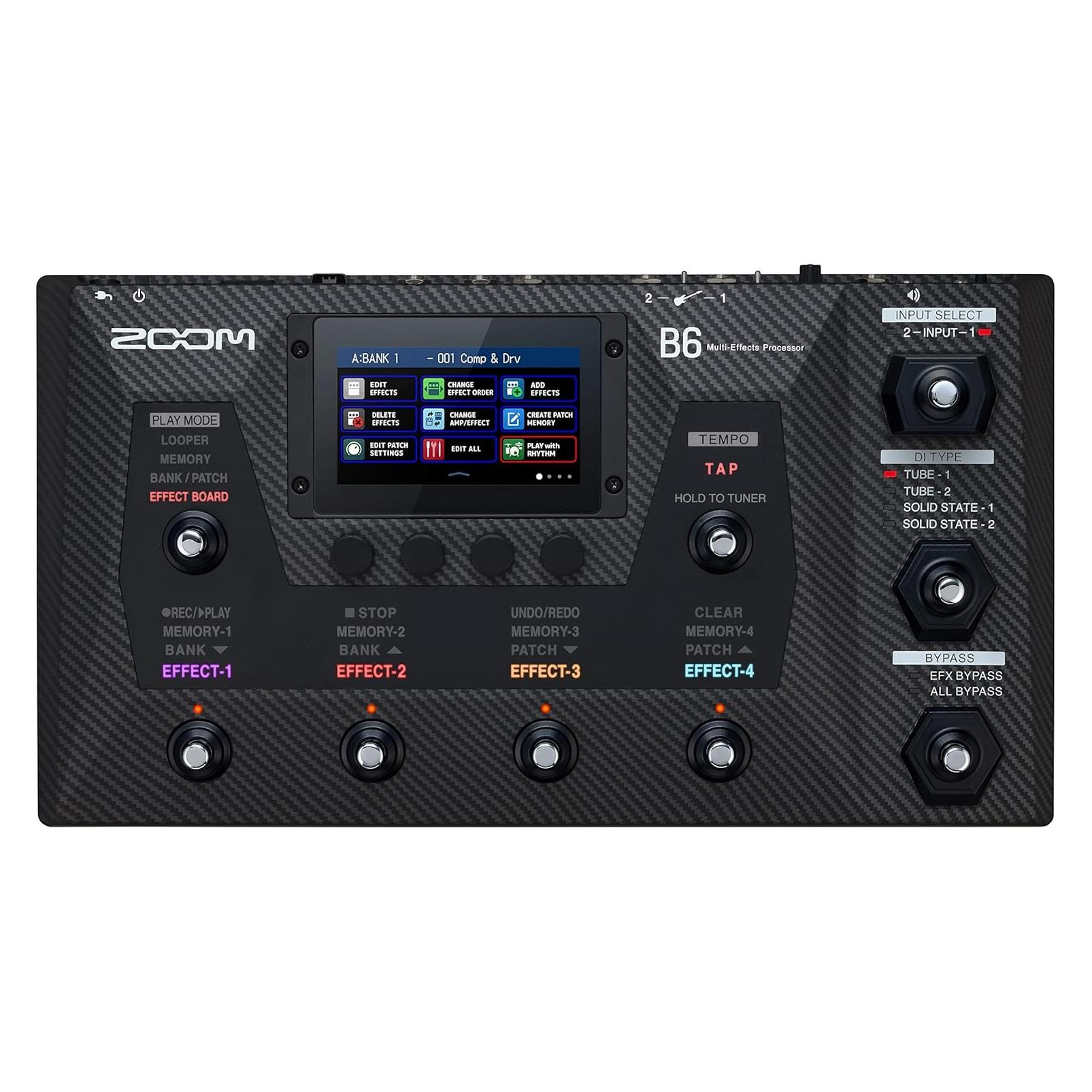 Zoom B6 Multi-Effects Processor for Bass (Bass, E-Bass, Kontrabass) (B6/230EU)