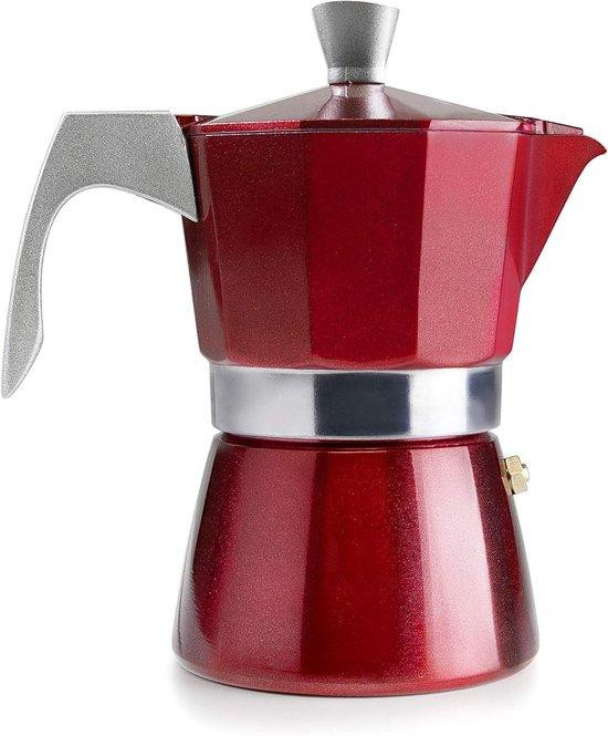 Ibili Menaje Moka Pot Koffiezetter voor 2 kopjes - Rood - Inductie geschikt