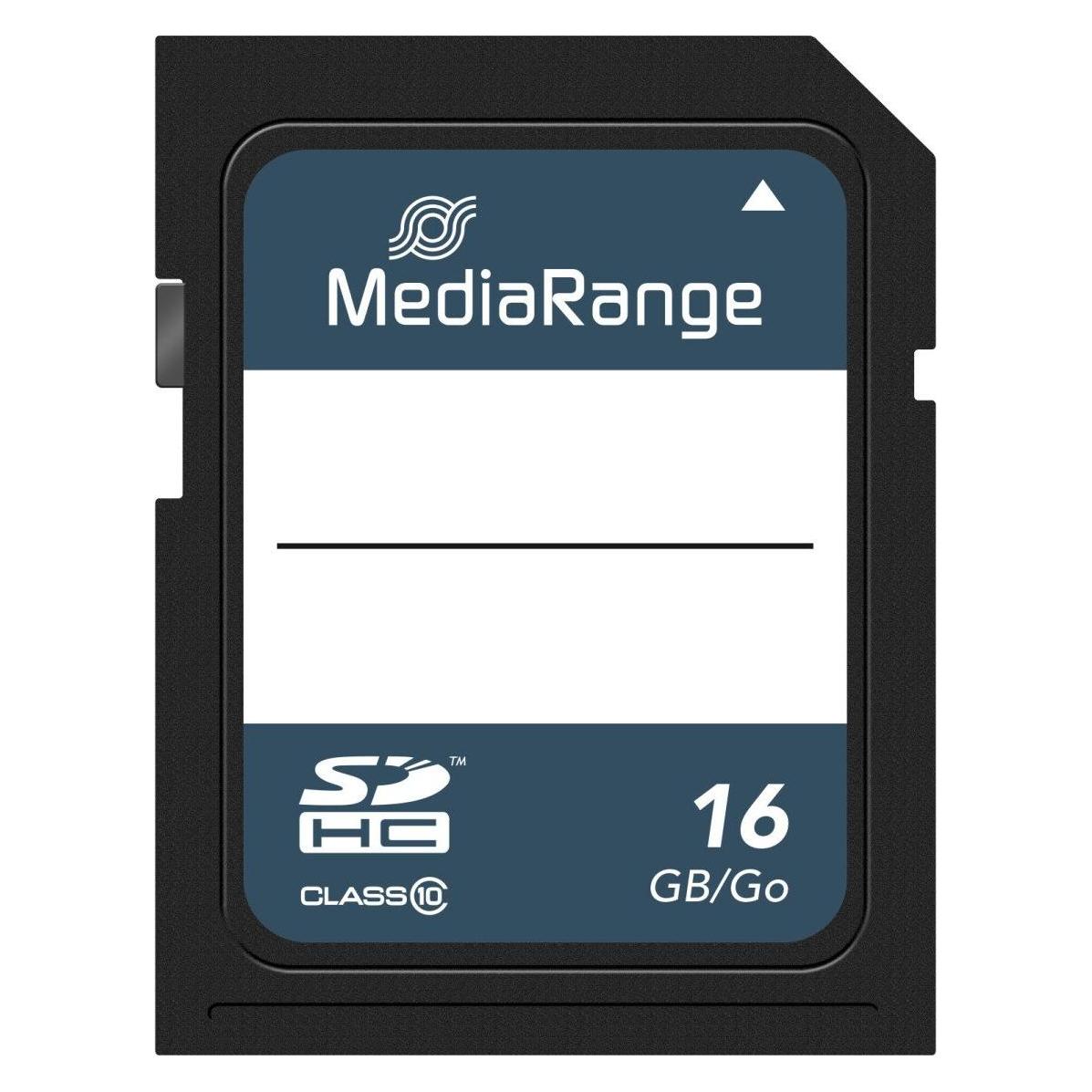 MediaRange SDHC Speicherkarte Klasse 10 (16 GB, SDHC, U1, UHS-I) (MR963)