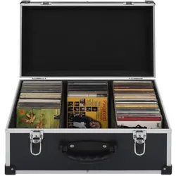 vidaXL Calonos (CDs), CD- & Schallplatten Aufbewahrung, Schwarz