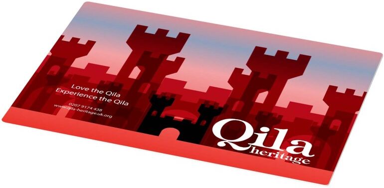 Tapis de bureau publicitaire A3 tout en couleurs Lumin blanc