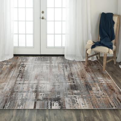 Alora Decor Orchid Transitional Gray Polyester Area Rug