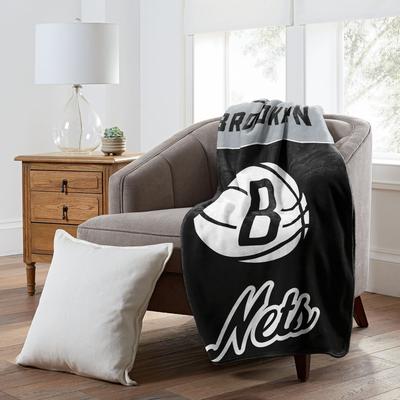 Sweet Home Collection "NBA Officially Licensed Brooklyn Nets 46"" x 60"" Microfiber Throw Blanket"