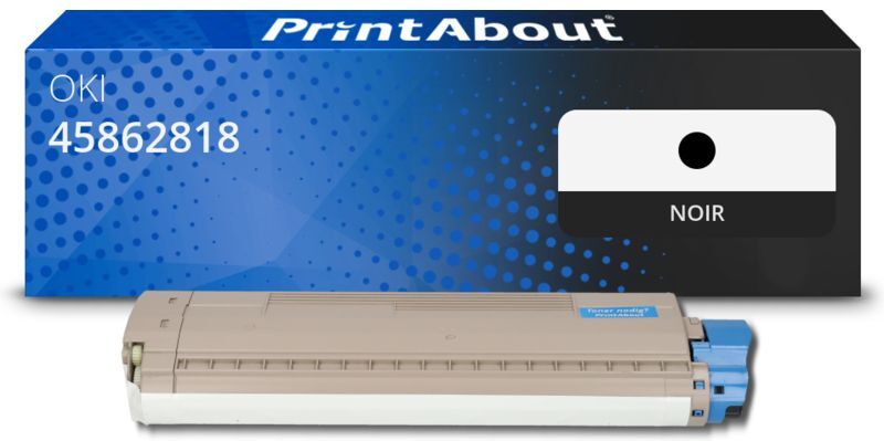 PrintAbout Toner compatible OKI 45862818 - Noir Noir
