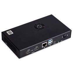 Raspberry Pi® SBC-Gehäuse Passend für (Entwicklungskits): Raspberry Pi® inkl. aktiven Kühler Schwarz SC1966