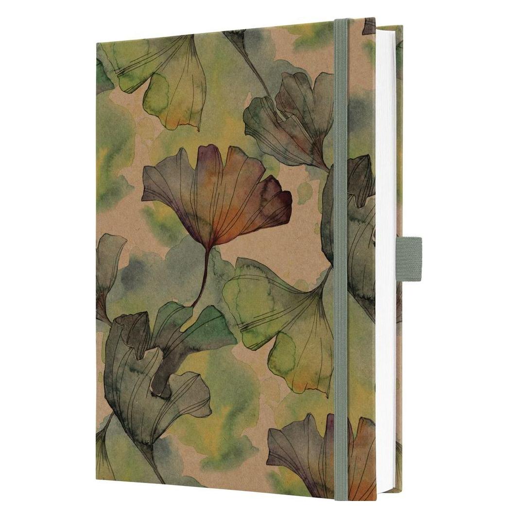 Jolie Notizbuch A5 Pure Ginkgo (A5, Liniert, Harter Einband) (JN857)