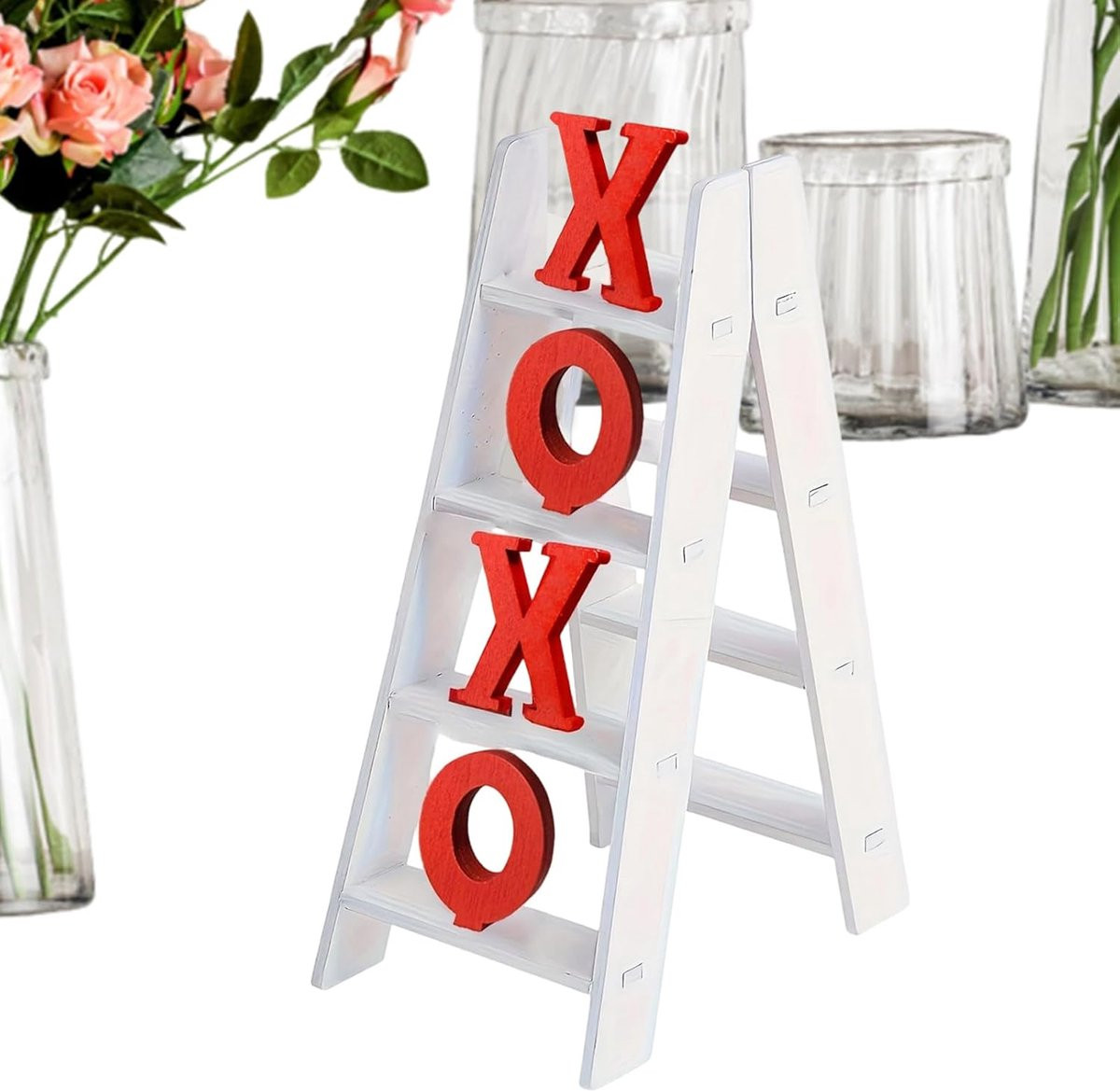 Houten Mini Ladder Decoratie voor Tafeldecoratie - 17 x 8 cm
