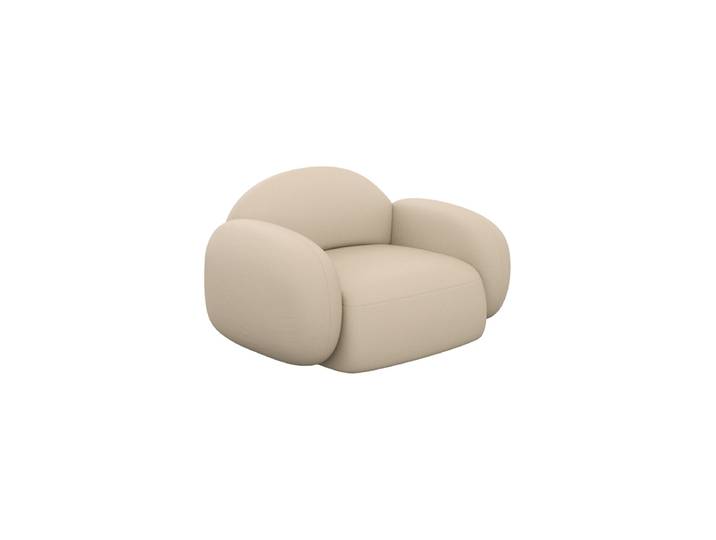 Design Echtleder Loungesessel „Varello“ Echtleder Beige BLOOMINGLOFT Collection