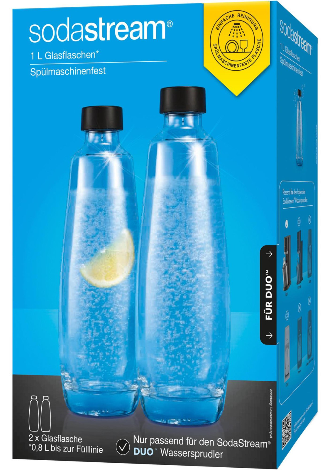 SodaStream Glazen karaf, set van 2