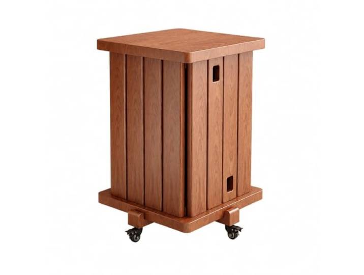 YDHFCD Vielseitiges Holz-Stapelhocker-Set mit Lenkrollen Stapelbares Design für platzsparende Lagerung, 360-Grad-Rollen, Massivholz(Style 5 33x52cm)