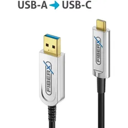 FiberX Serie - USB 3.1 Glasfaser Kabel - USB-A  USB-C - 7.5m
