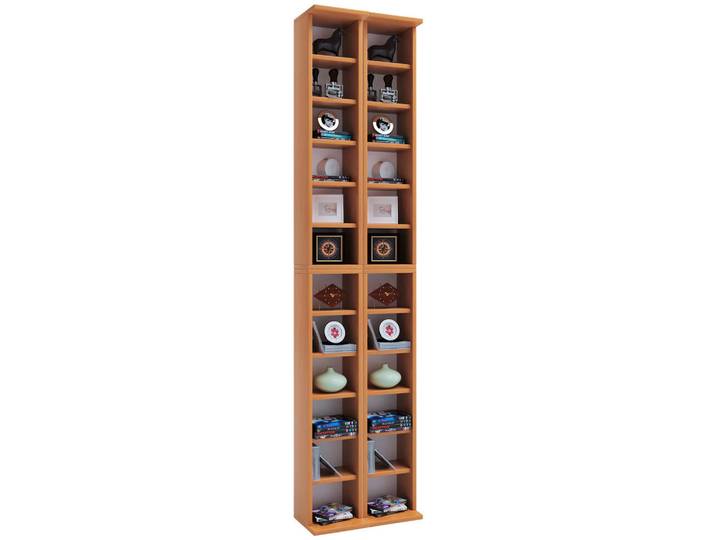 Mid.you Cd-Regal, Buchefarben, Holzwerkstoff, 20 Fächer, 42x183x20 cm, Wohnzimmer, TV Möbel, CD-Regale