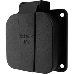 Schutzkontakt Steckdose englisch britisch schwarz PCE13A 2P+Z 230V IP44 PCE 1020-0S