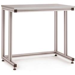 Manuflex AA7111 Pulttisch ALU mit Melaminplatte für stehende Tätigkeiten, BxTxH = 2000 x 800 x 900-917 mm