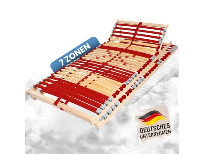 Coemo 2er Set Lattenrost Ruby K 7-Zonen 28 Leisten Kopfteil, 140x200 cm Für alle Matratzenarten, Schlaftypen, Doppelter Schlafkomfort, Ergonomische Unterstützung