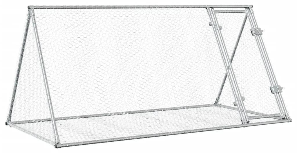 Kaninchenstall für den Außenbereich - 200 x 105 x 91 cm, verzinkter Stahl - belüftetes Gitter