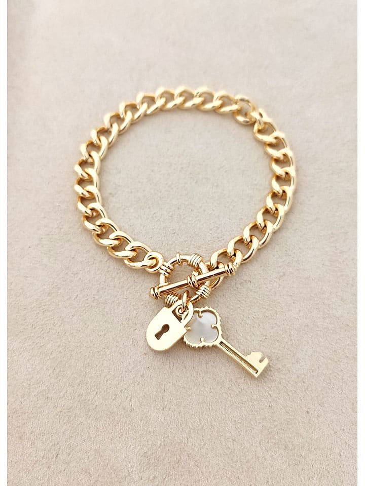 Nakkash Vergold. Armkette mit Schmuckelementen - onesize